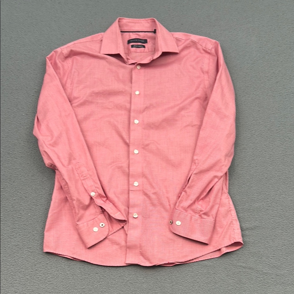Tommy Hilfiger Men’s Red Slim Fit Dress Shirt | 15.5 Neck 32/33 Sleeve